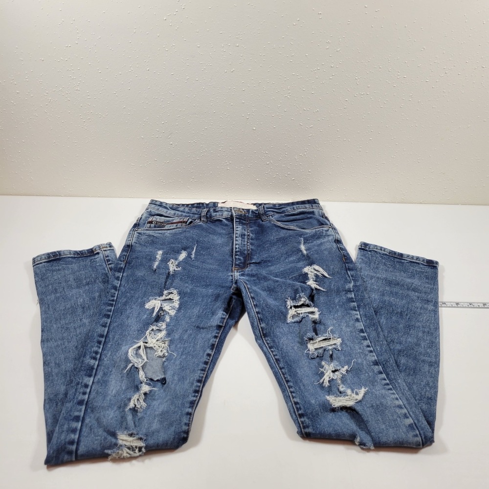 Vintage 2000's Akademiks Jeans Mens 32x30 Excellent Distressed Ripped Streetwear